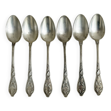 Lot de 6 petites cuillères en métal