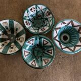 Set of 4 Robert Picault Vallauis 1960 cups