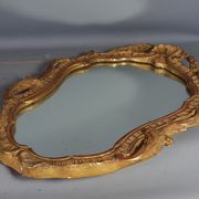 Old mirror frame gilded wood decoration shells and rinses Louis XV style 58x42 cm SB