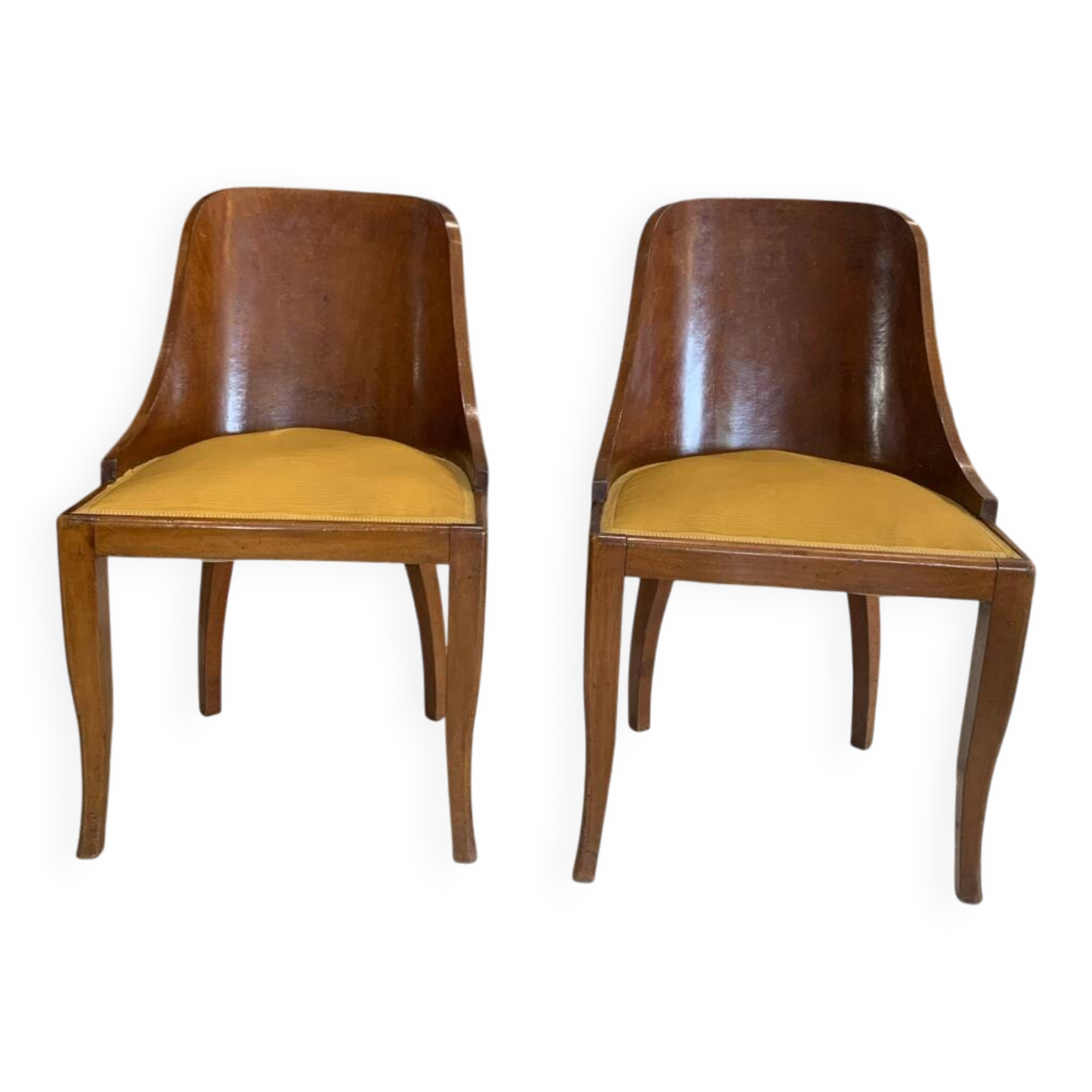 Paire Chaise Gondole Art Deco De Coene Circa 1930