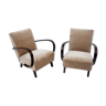 Two Art Deco H-227 armchairs, Jindrich Halabala, Czechoslovakia, 1930s