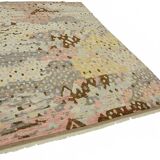 Handwoven Turkish Rustic 195 cm x 294 cm Beige Wool Carpet