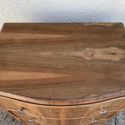 Commode haute art déco pieds moustache noyer brut 1930