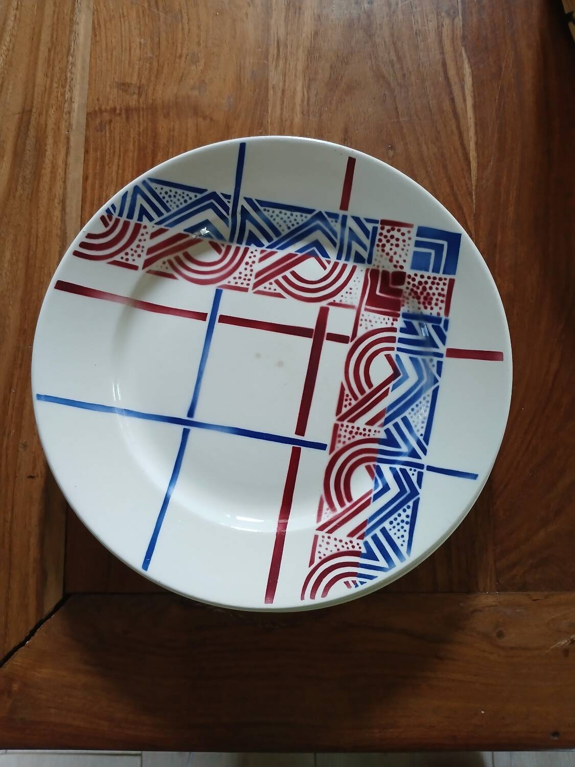 3 old Badonviller dinner plates