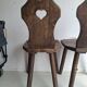 Pair of antique Alsatian wooden chairs