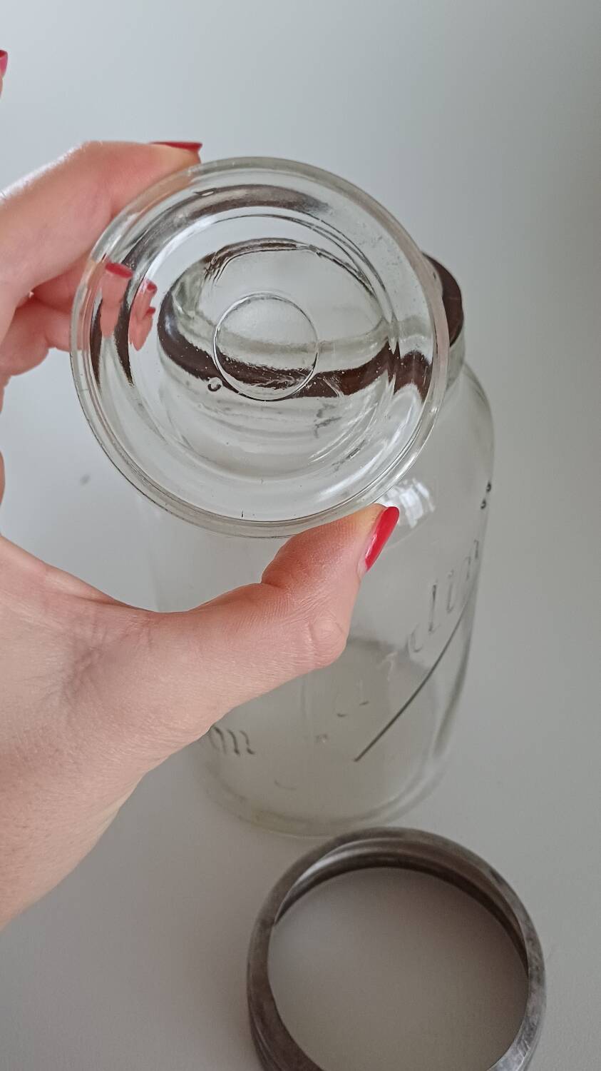 Bocal "mon jardin" en verre et aluminium