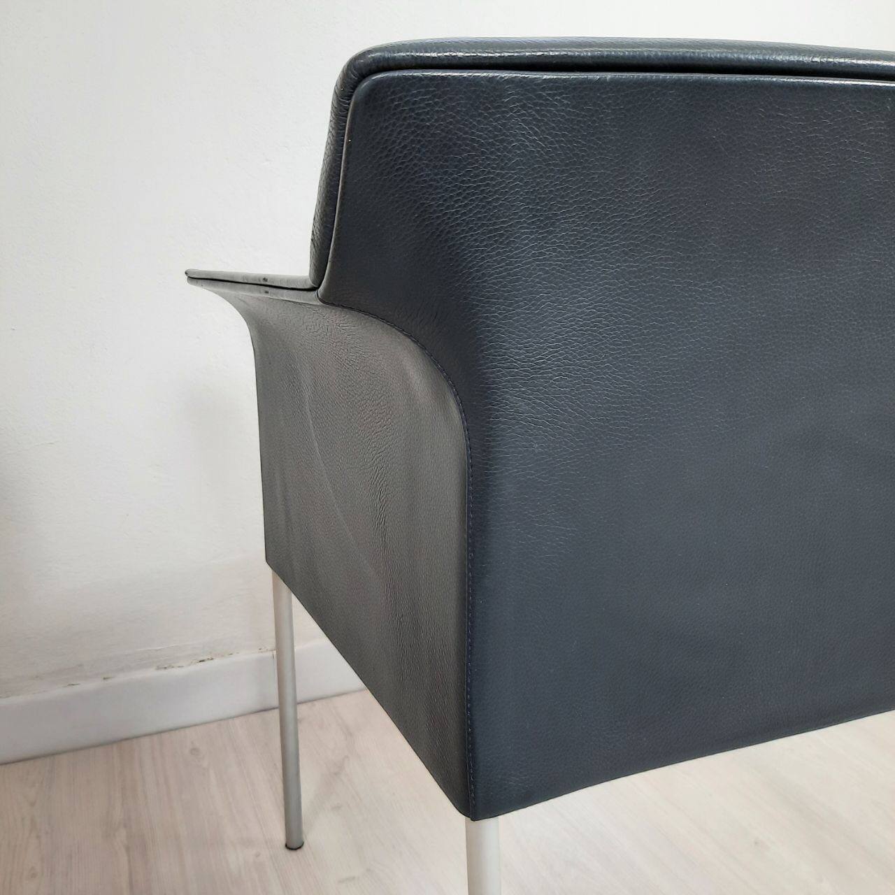 Quatre fauteuils de Matteo Grassi cuir années 1990/2000