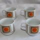 Set of 4 coffee cups and its milk pot Bareuther Waldsassen Bavaria Germany