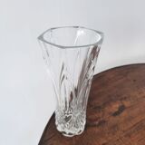 Vase en verre soufflé bord polygonal