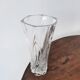 Blown glass vase, polygonal edge, H: 24cm.