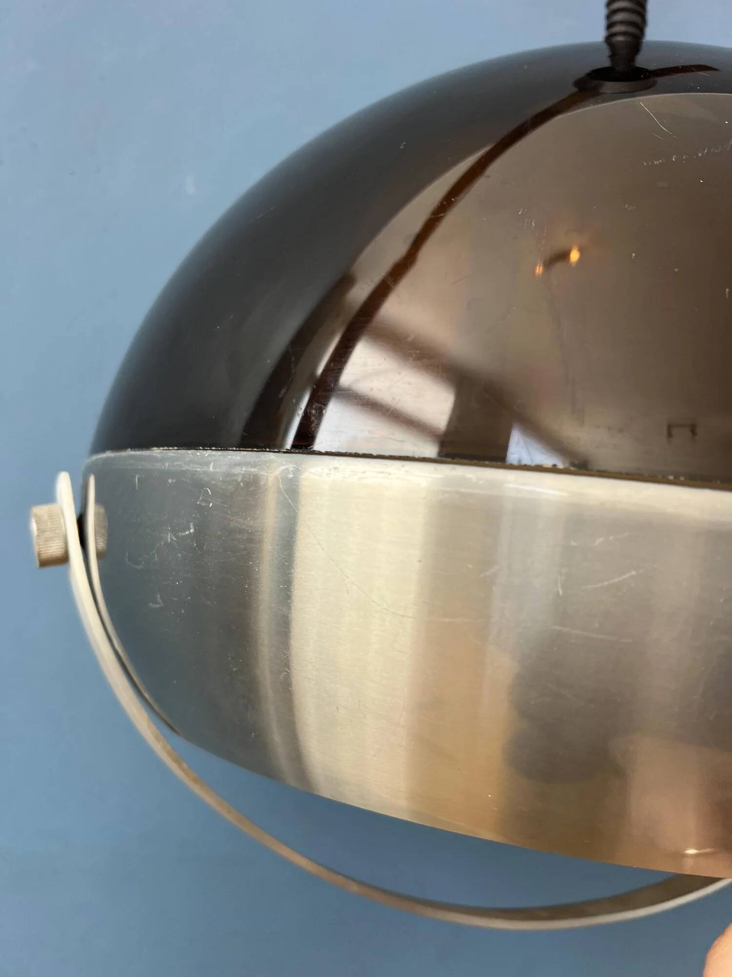 Mid-century Lakro space age dome pendant lamp