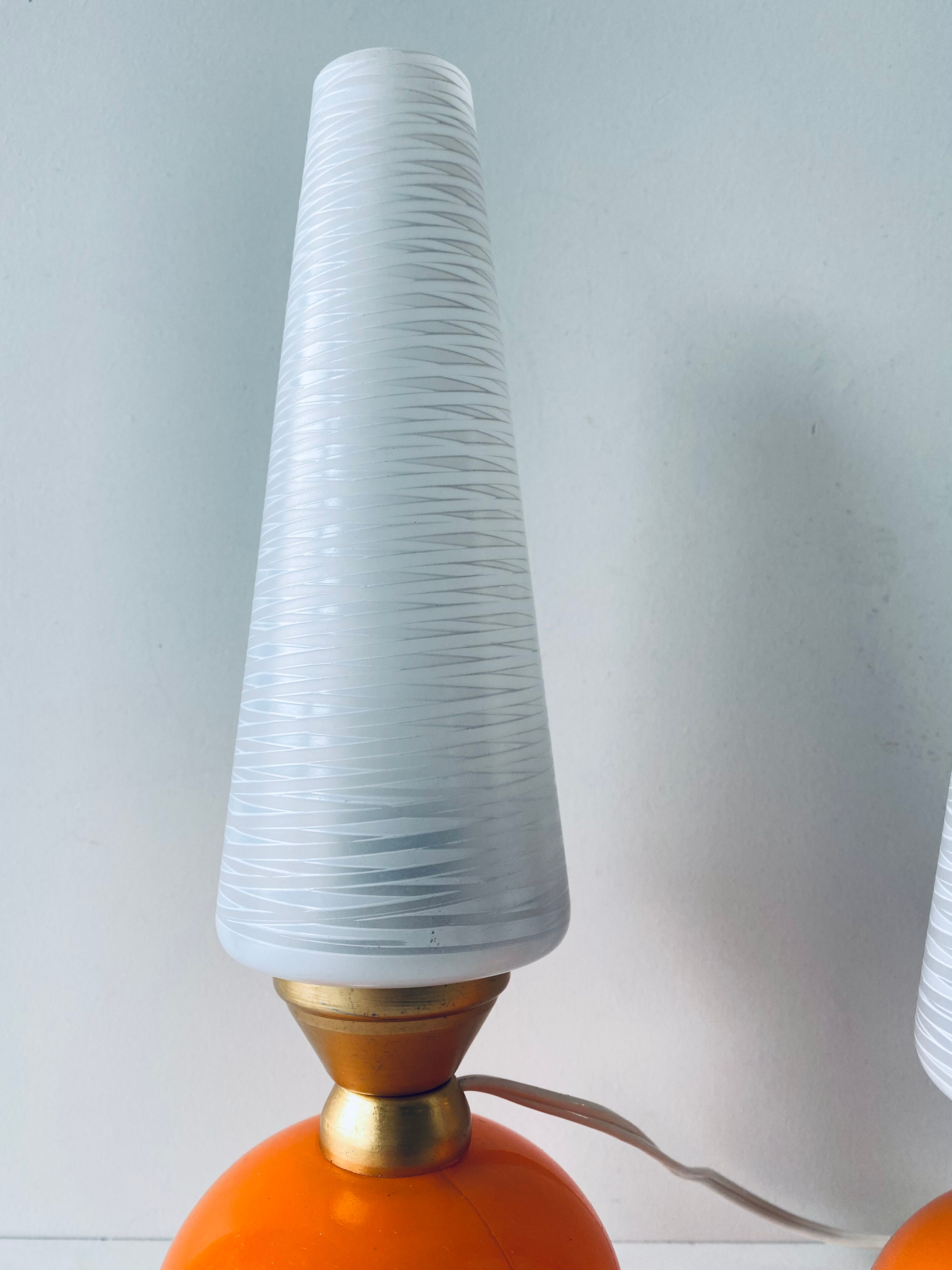 Paire de lampes de chevet vintage