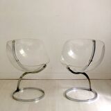 Pair of Sphère chairs by Boris Tabacoff, vintage 1970s design