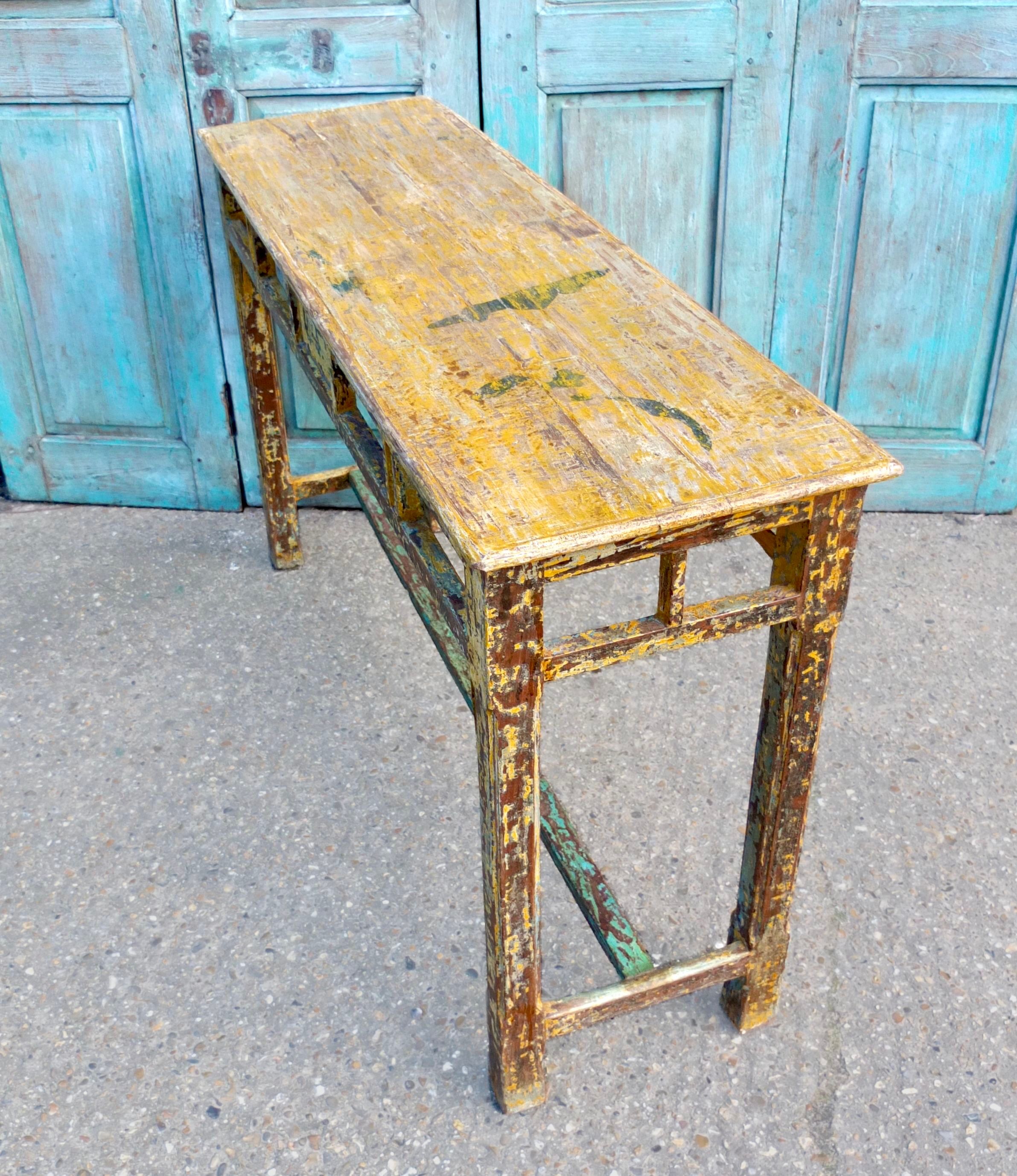Vintage Rustic Indian Console Table