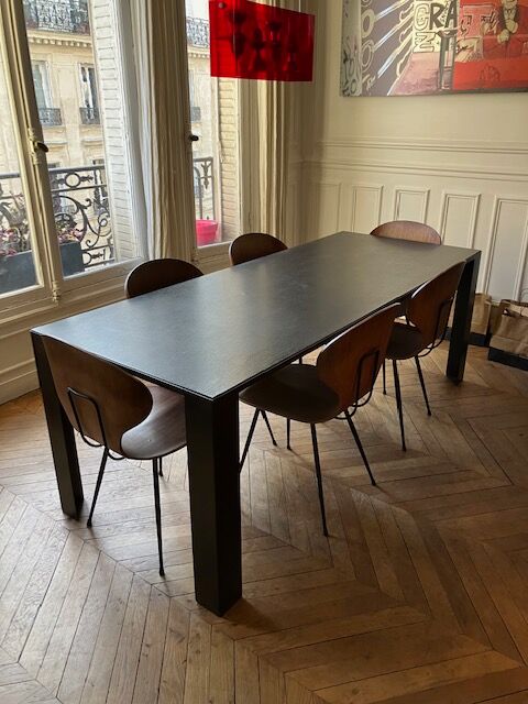 Duplex pendant lamp - Fontana Arte red plexiglass by Carlo Tamborini