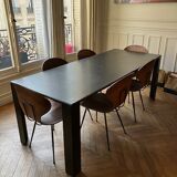 Duplex pendant lamp - Fontana Arte red plexiglass by Carlo Tamborini