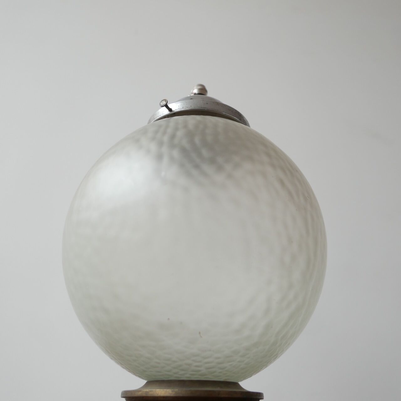 Mid-century diffused glass pendant light
