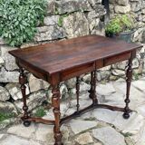 Louis XIII Style Walnut Writing Table, 19th Century