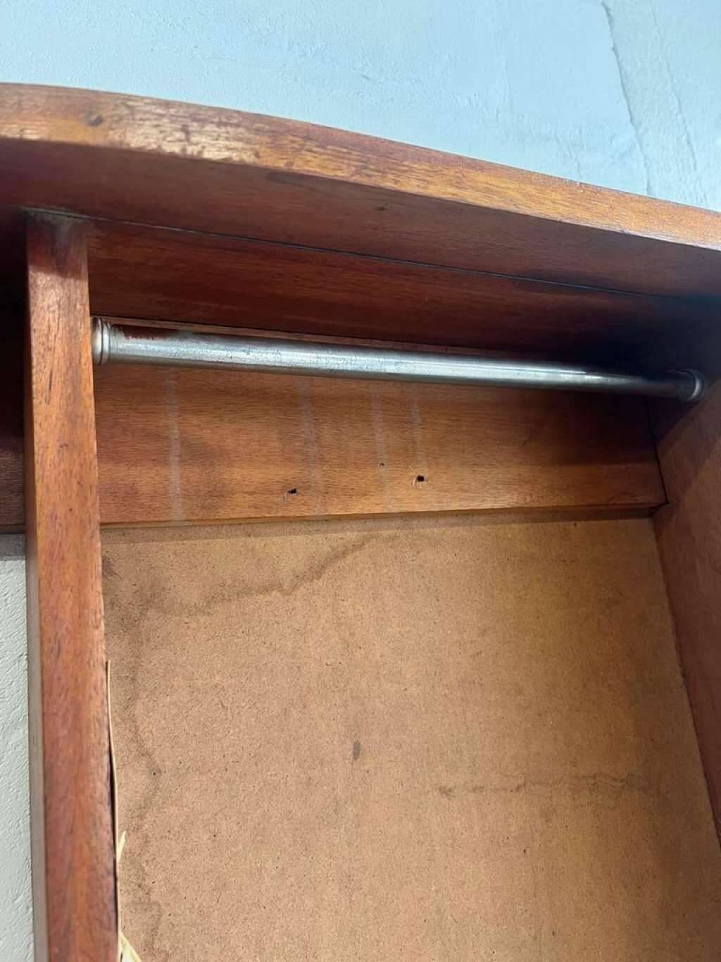 Vintage wall cabinet / mini showcase / wall cabinet: glass & wood