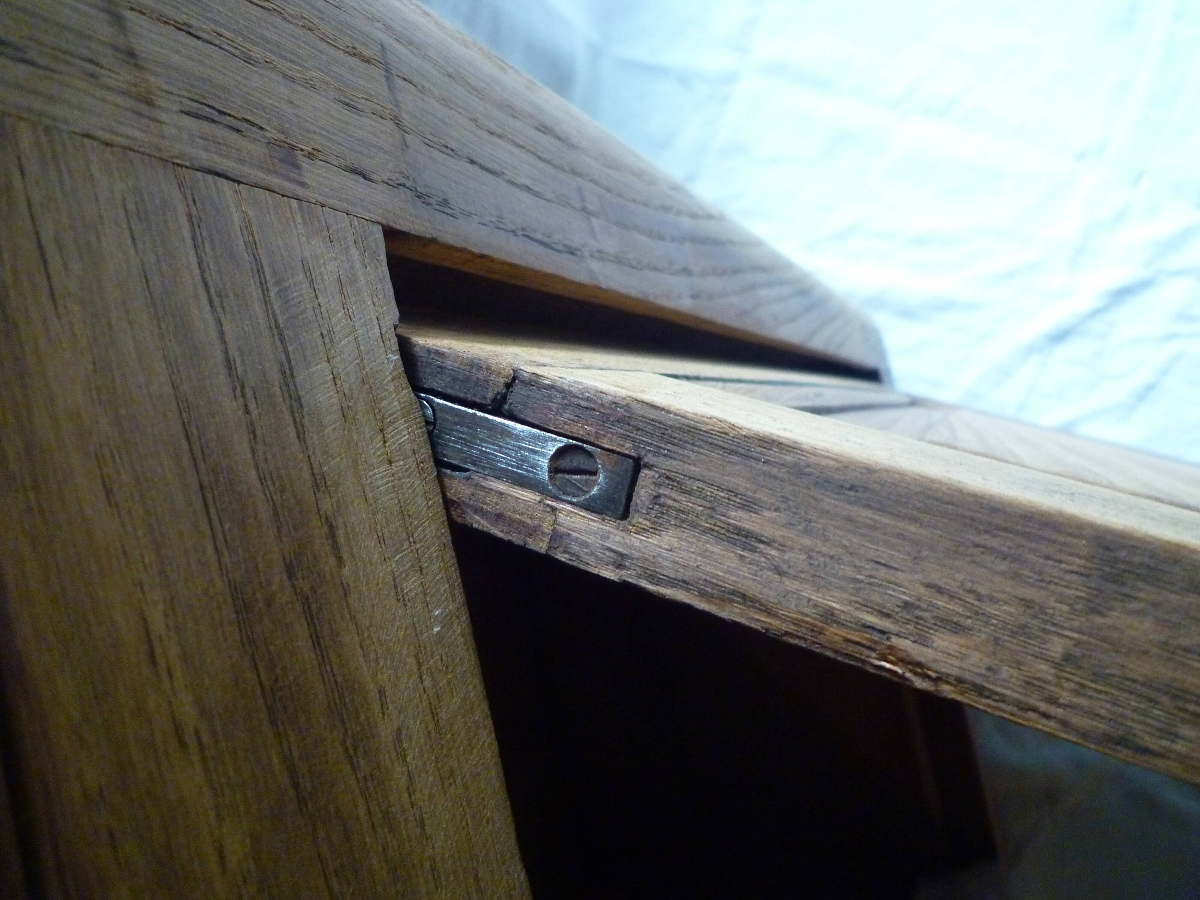 Small rustic country low cabinet in solid light oak