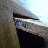 Small rustic country low cabinet in solid light oak