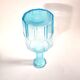 Vintage glass carafe in light blue blown glass 22cm