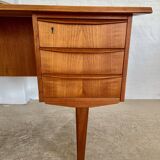 Vintage retro danish mid century teak desk 1960s
