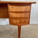 Vintage retro danish mid century teak desk 1960s