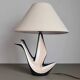 Vintage ceramic table lamp – mid-century sculptural lamp – modern Art Deco lighting – designer style statement lamp – French design