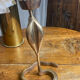 Cobra candlestick in brass