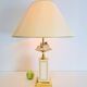 Vintage Regency Brass Crystal Fruit Table Lamp from Le Dauphin, 1970s