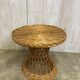 Vintage wicker pedestal table