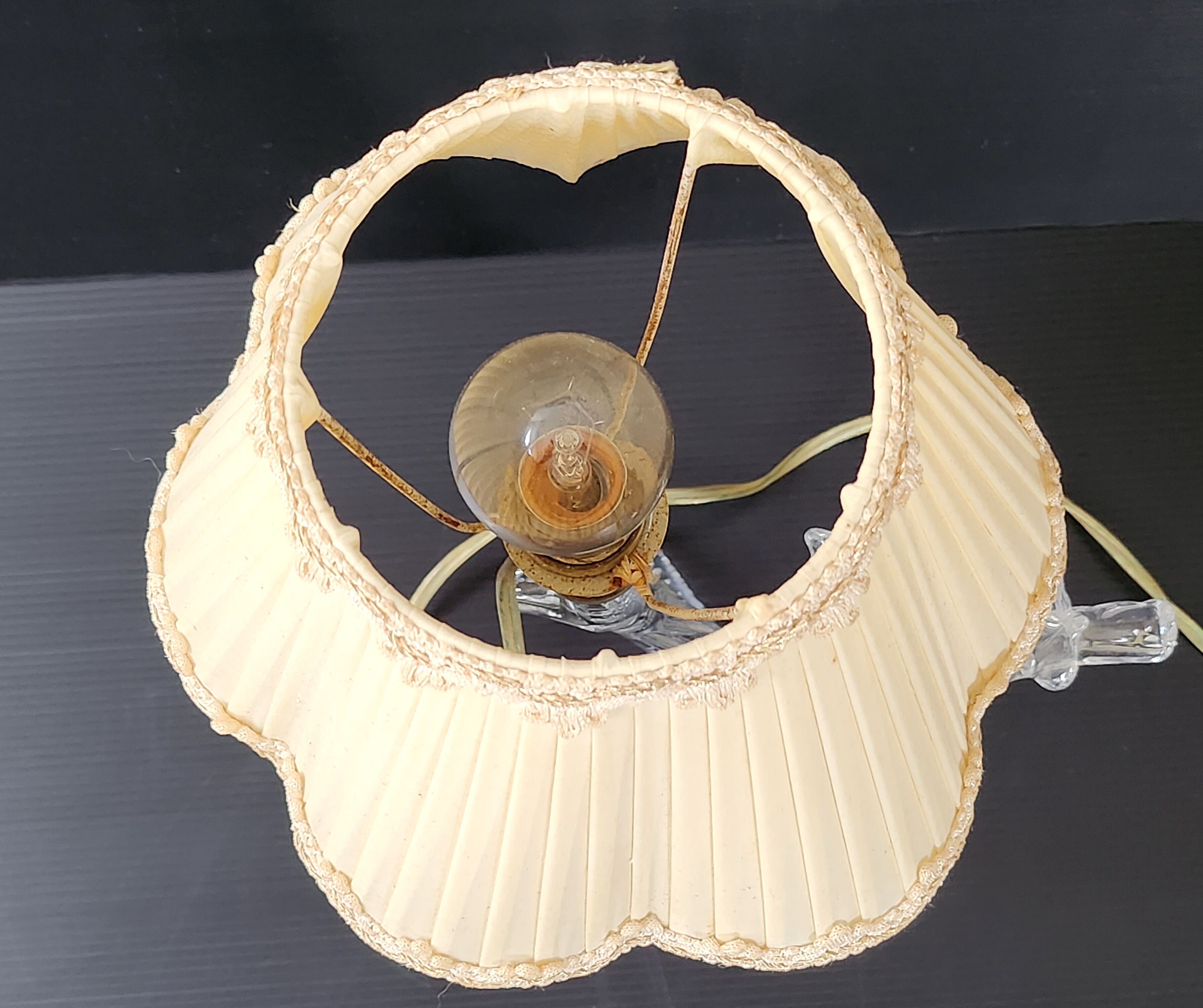 Lampe tripode vintage 1960 cristal