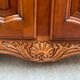 Louis XV buffet in cherry wood and shiny marquetry with 2 doors and 2 drawers