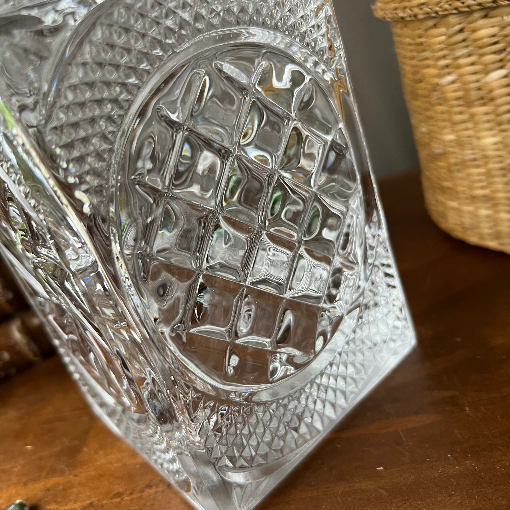 Antique cut crystal carafe