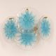 Blue Glass Disc Wall Light Vistosi, Italy, 1960s