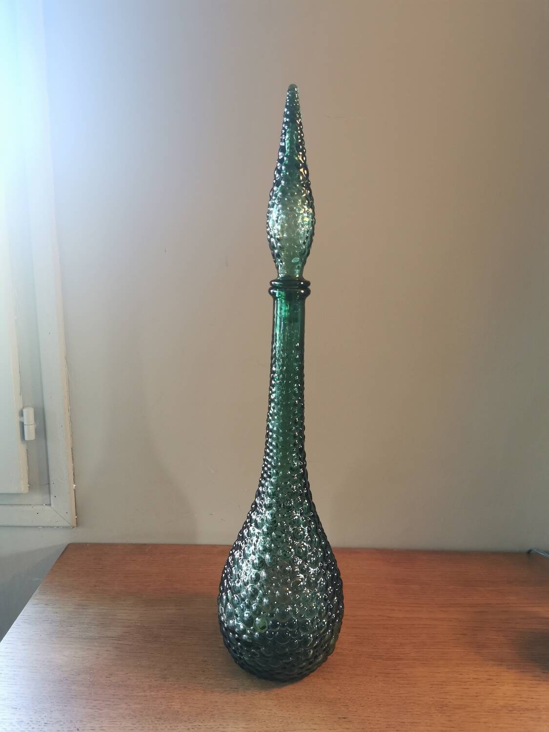 Large vintage bubble carafe