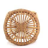 Rattan and bamboo stool, 70s