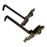 Pair of bronze andirons