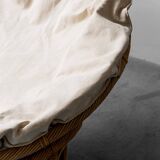 Poltrona vintage modello papasan in bambù anni ’70 modernariato