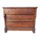 Secretary commode with a cross design from the Restoration period in walnut.