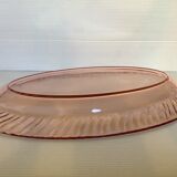 Plat ovale verre rose modèle rosaline arcoroc