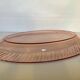 Oval pink glass plate model Rosaline Arcoroc