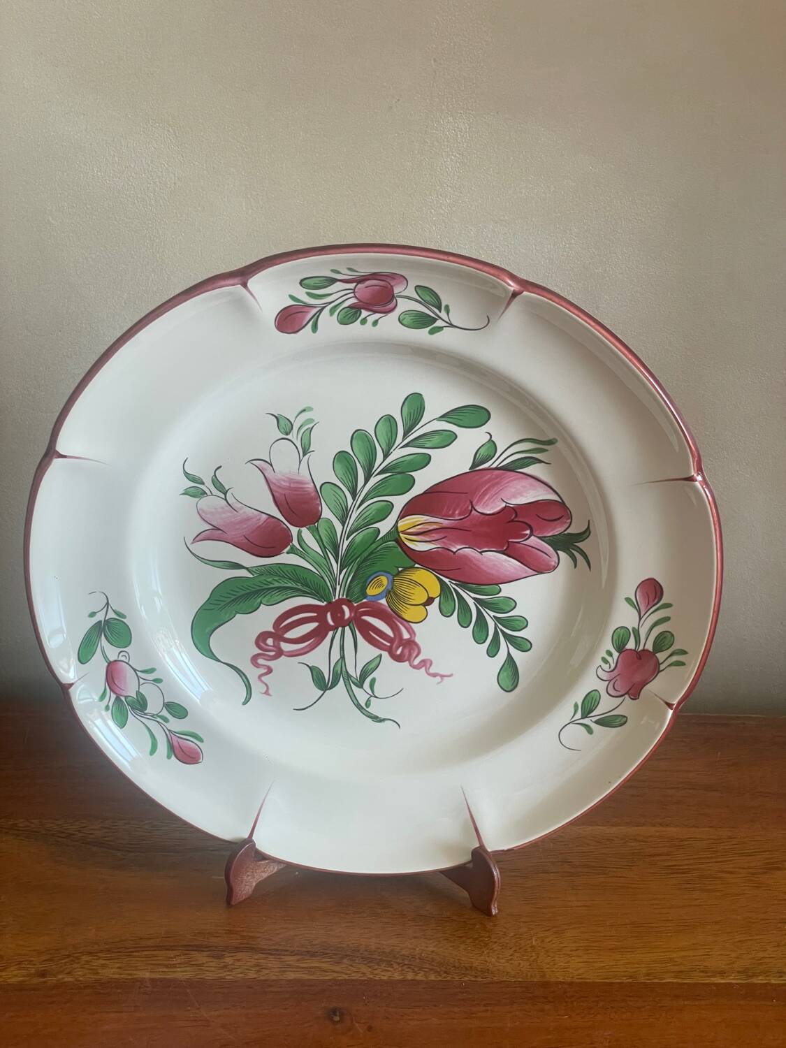 Assiette bouquet de fleurs St Clément
