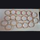 Set of 17 vintage Sarreguemines plates – Capri Ligoin model – orange