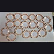 Set of 17 vintage Sarreguemines plates – Capri Ligoin model – orange