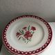 Set of 11 plates signed Mignardises Sarreguemines hand painted decor
