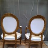 Louis XVI living room in gilded wood