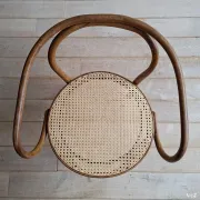Ensemble de 4 chaises brunes 209, Ligna, années 1970