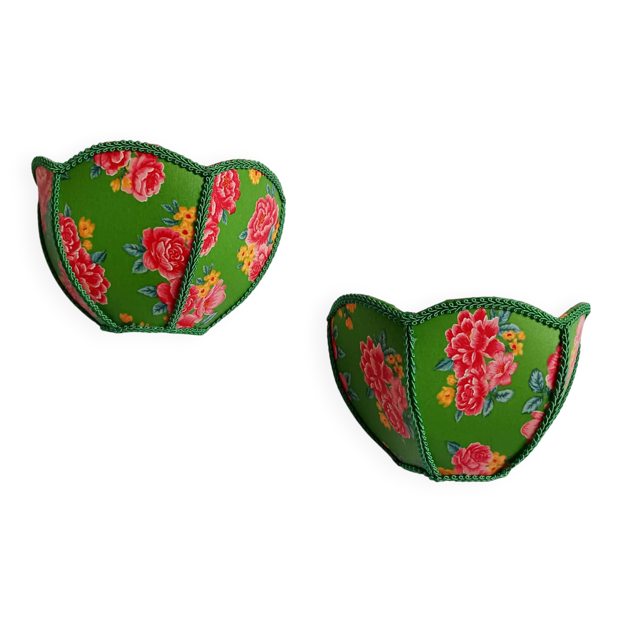 Paire d’appliques fleurs vintage